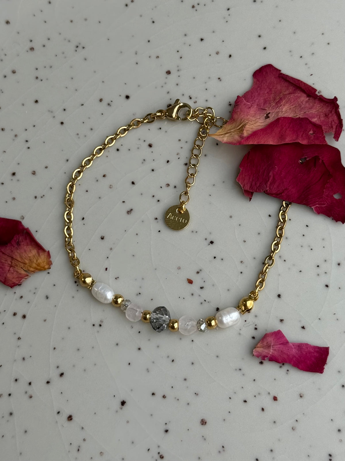 Pulsera Paula 🌸 - Cuarzo Rosa