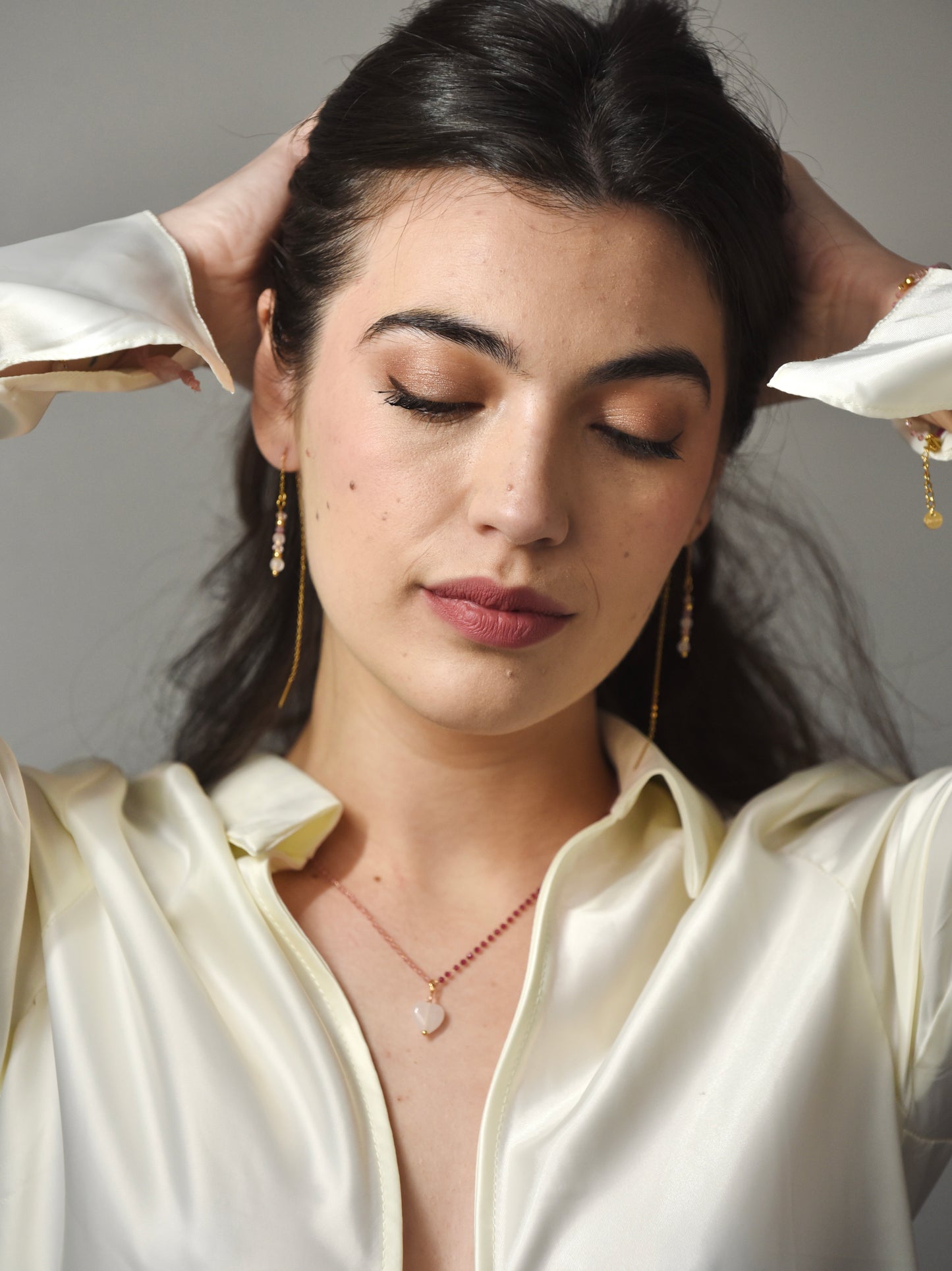 💝 Cofre Regalo Romántico - Vela Romàntica, Collar Cuarzo Rosa e Incienso Sagrada Madre