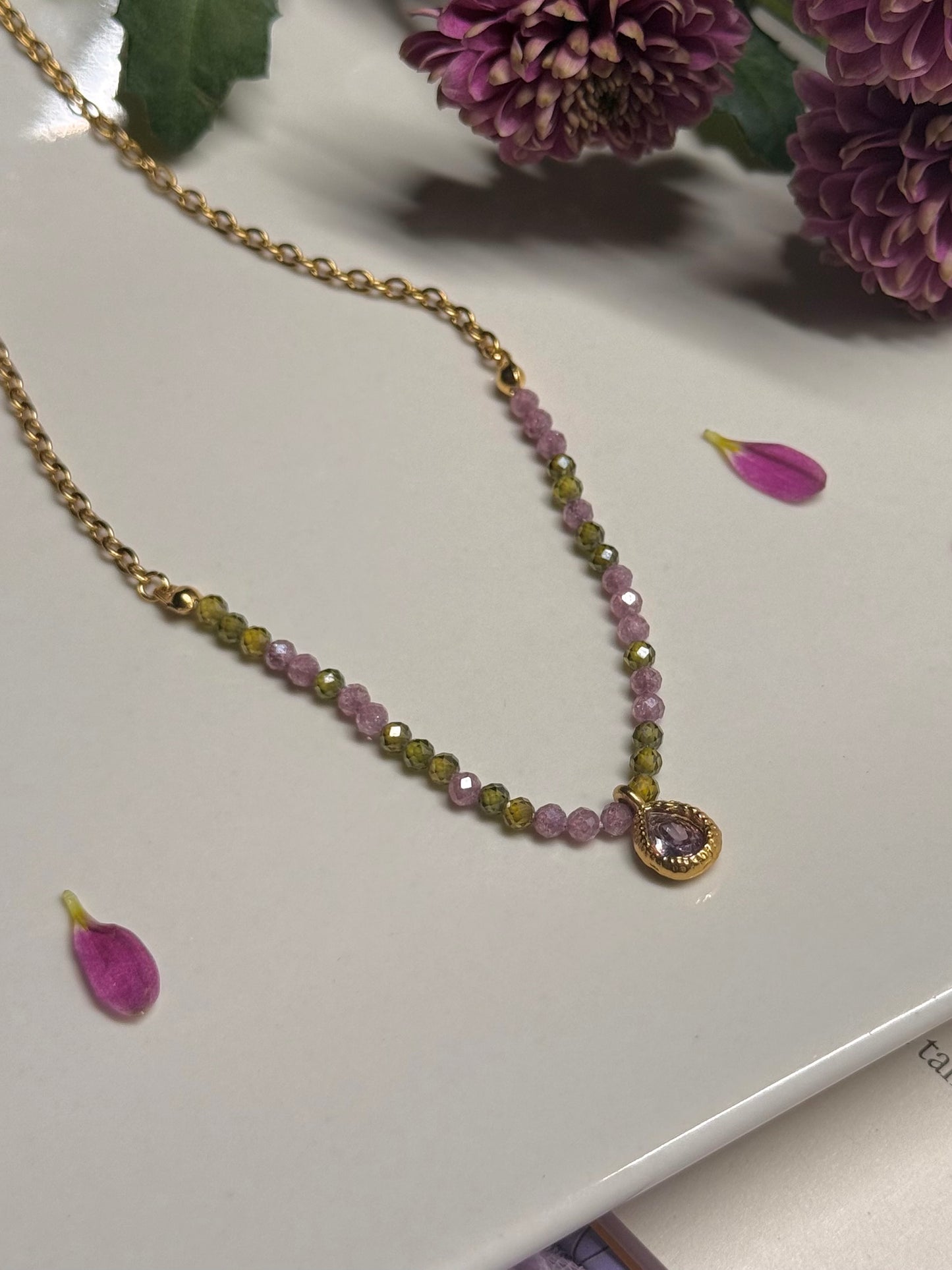 Collar Papillon -Amatista