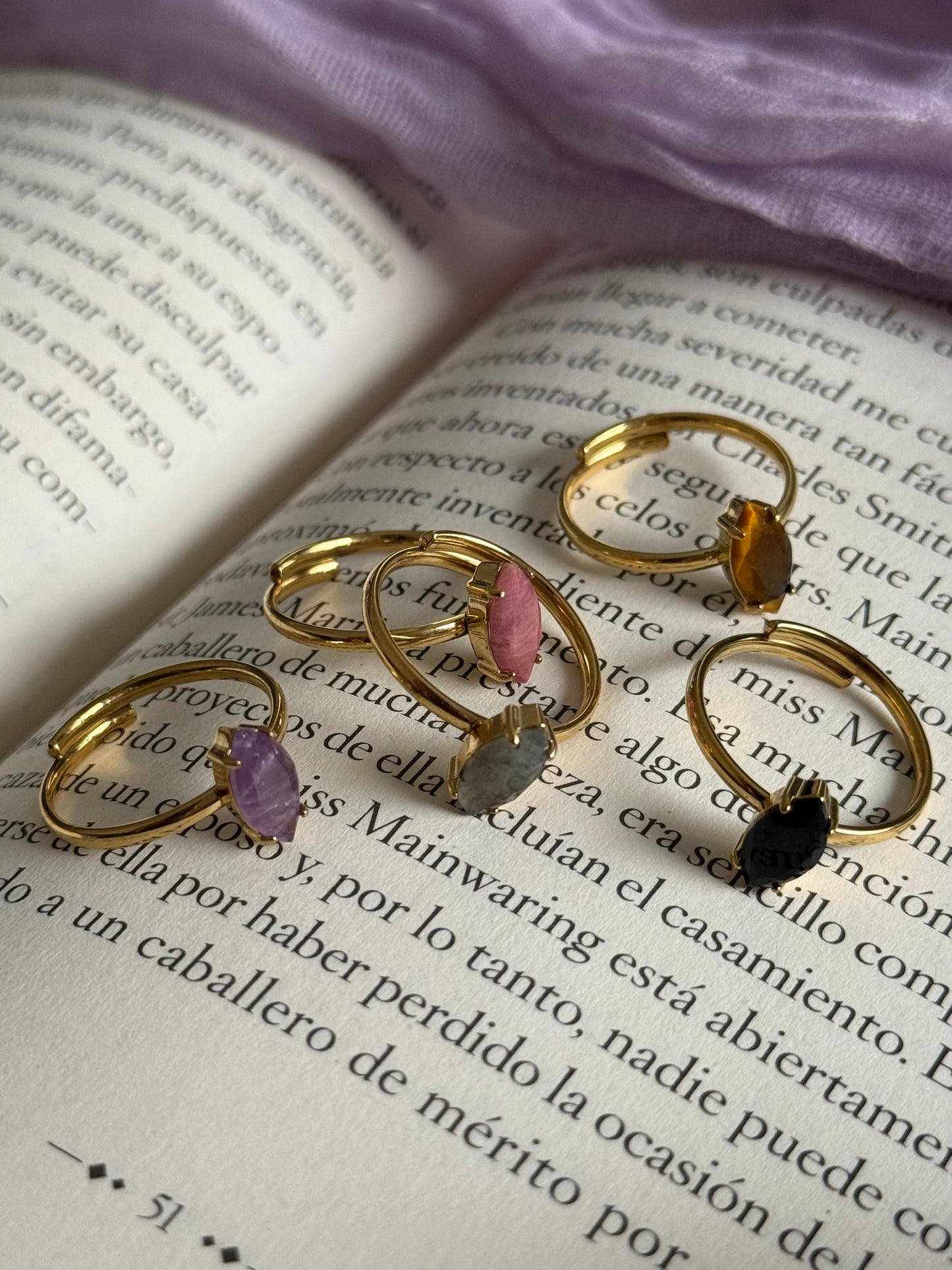 Anillo "Me protejo" - Ónix