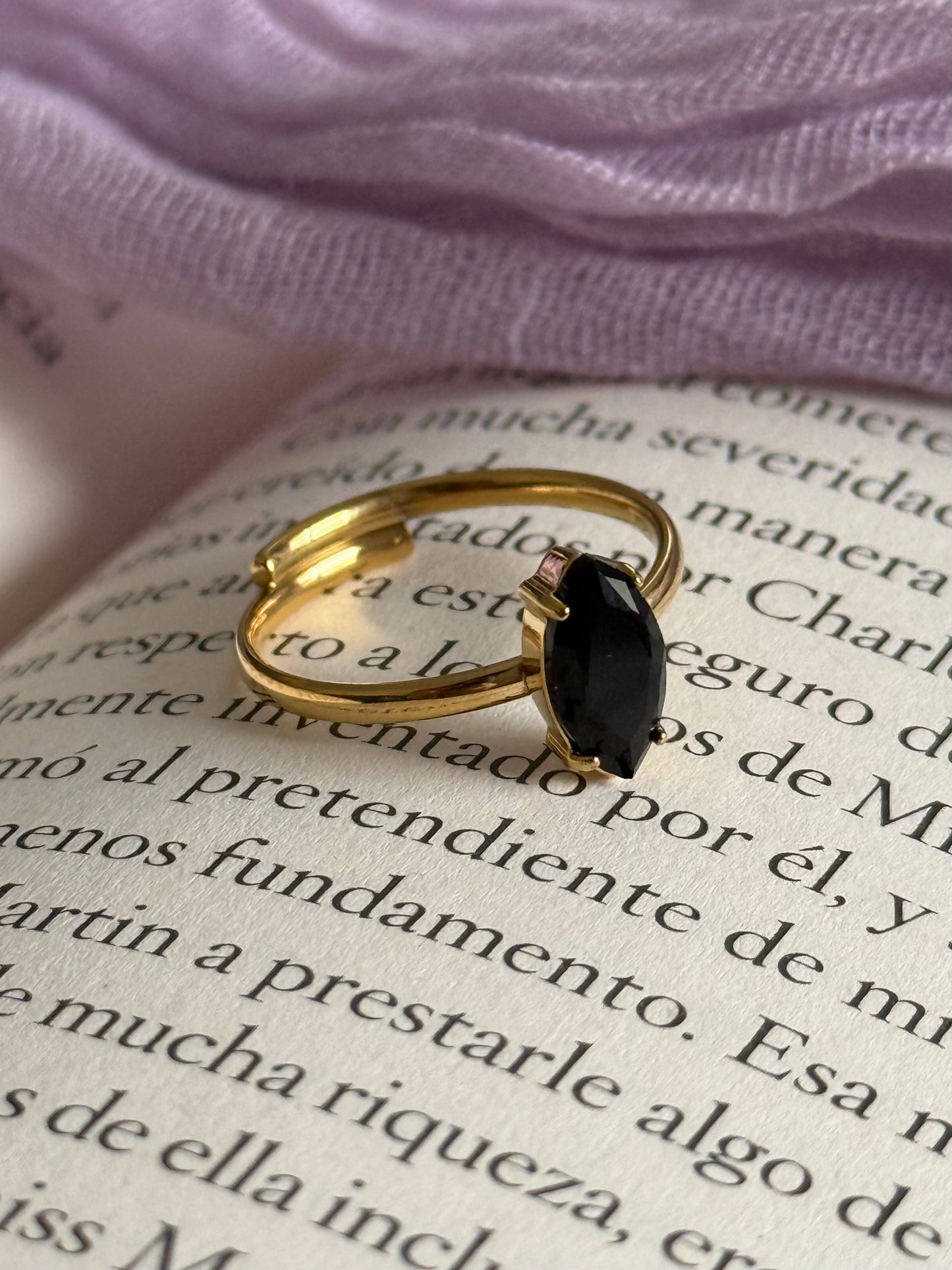 Anillo "Me protejo" - Ónix