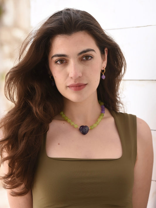 Collar Eva 💜 - Jade y Amatista