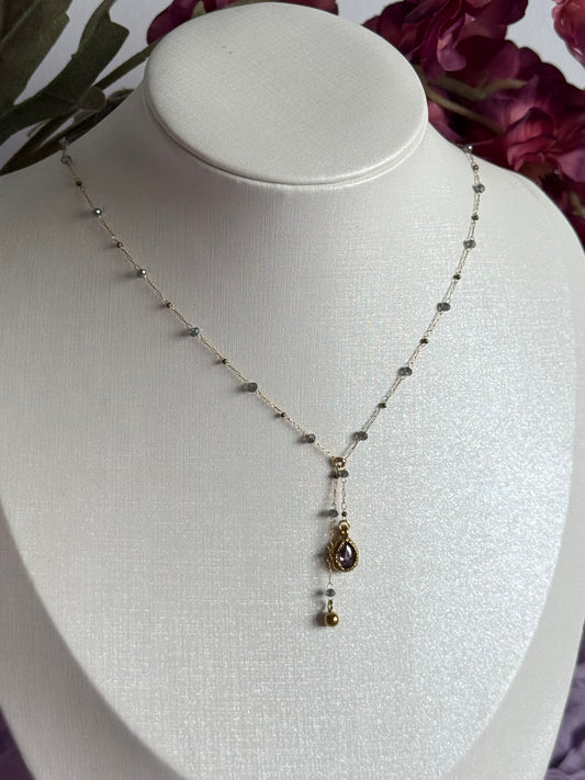 Collar Llàgrima Viva - Amatista o Cuarzo Rosa