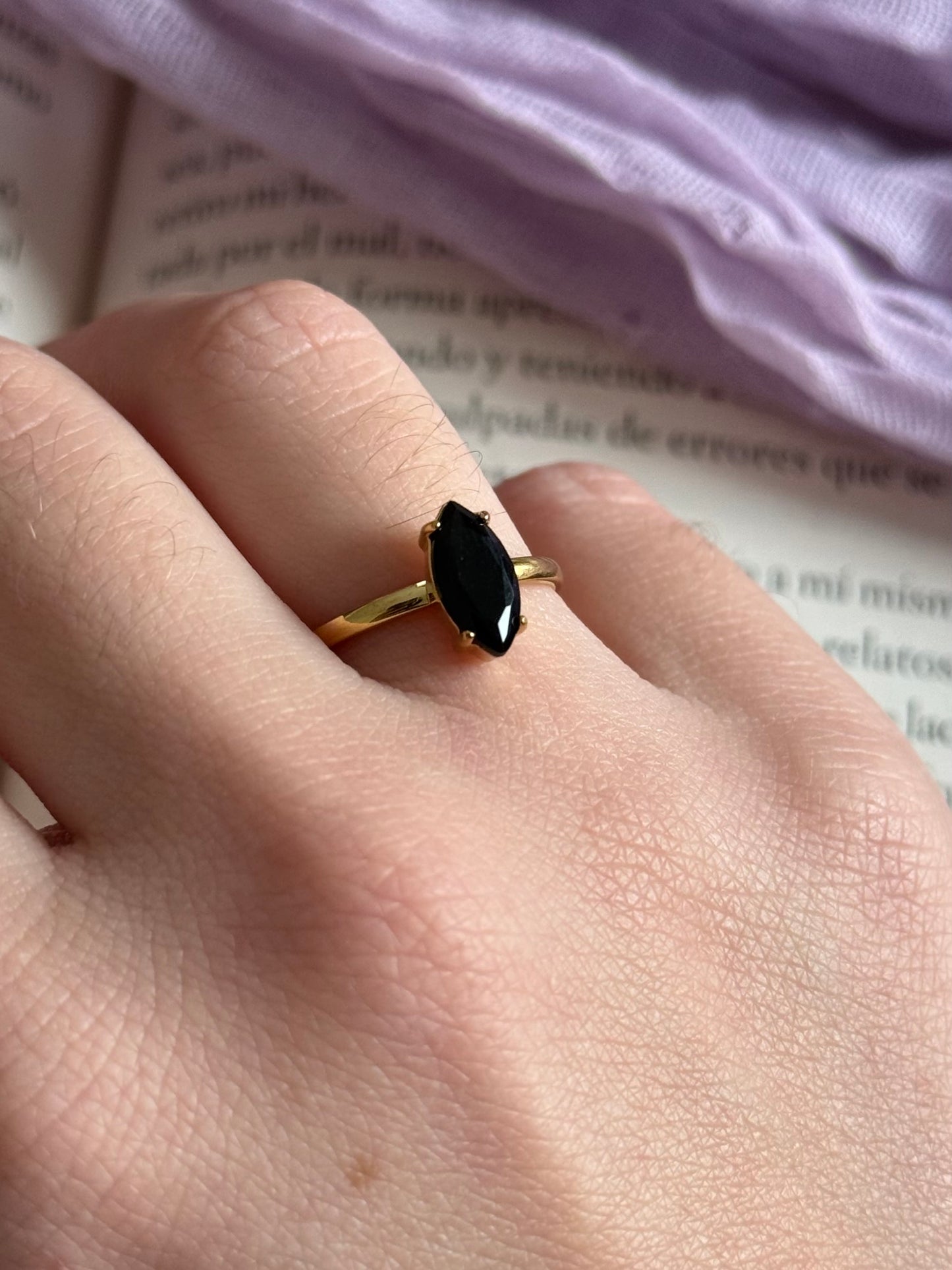 Anillo "Me protejo" - Ónix