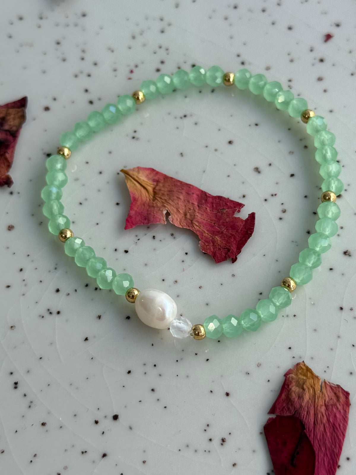 Pulsera Quartz Pearl 🐚 - Cuarzo Blanco & Perla Natural
