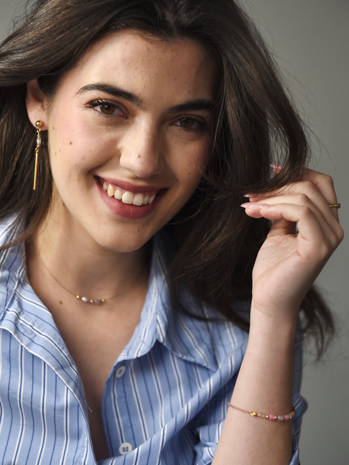 Pendientes Martinenca - Cuarzo Rosa