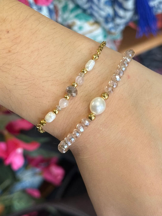 Pulsera Paula 🌸 - Cuarzo Rosa