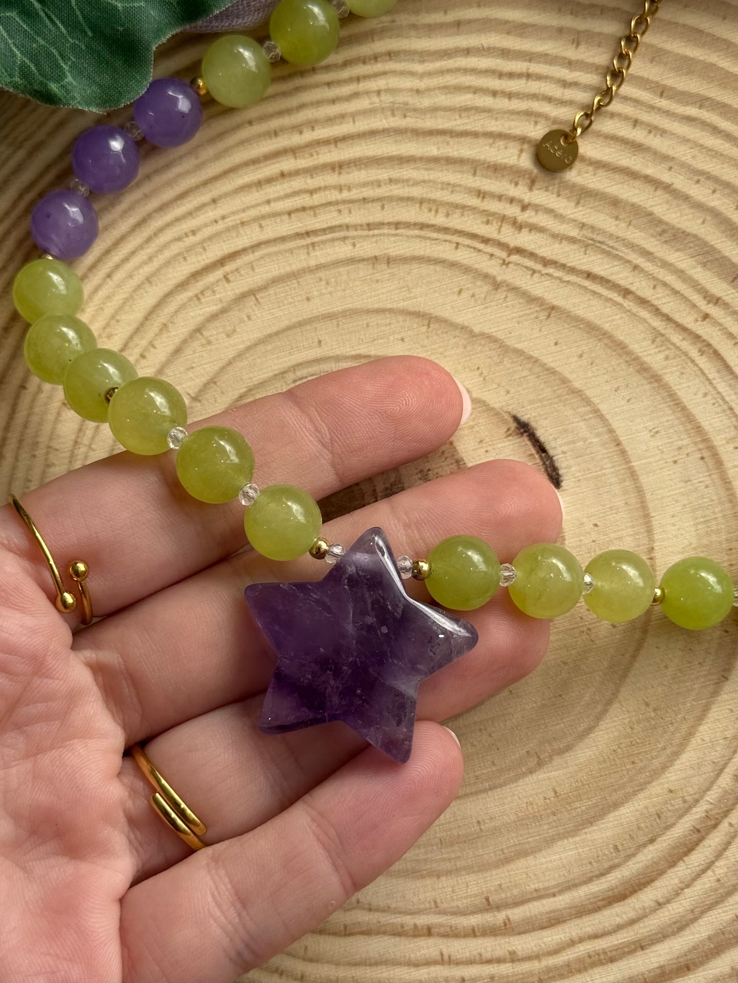 Collar Eva 💜 - Jade y Amatista