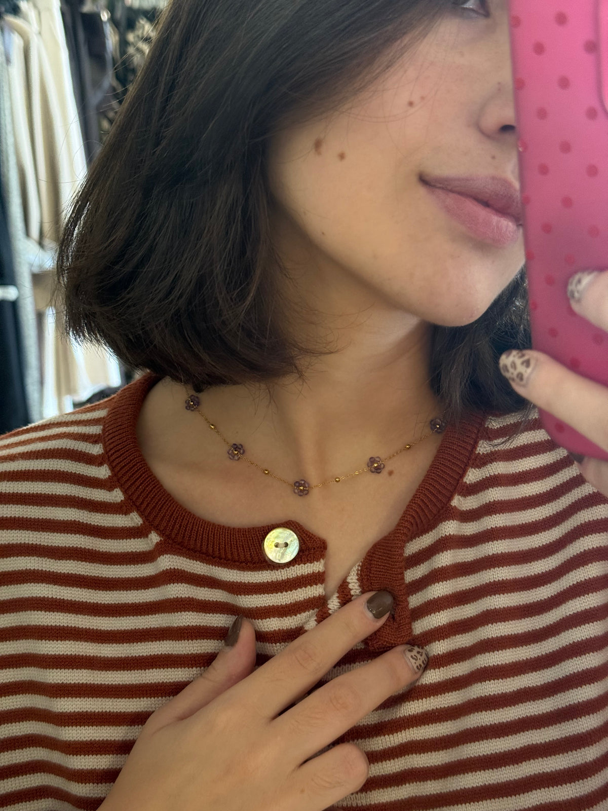 Collar Margarita 🌼 - Amatista, Jade, Granate, Apatito y Ojo de tigre