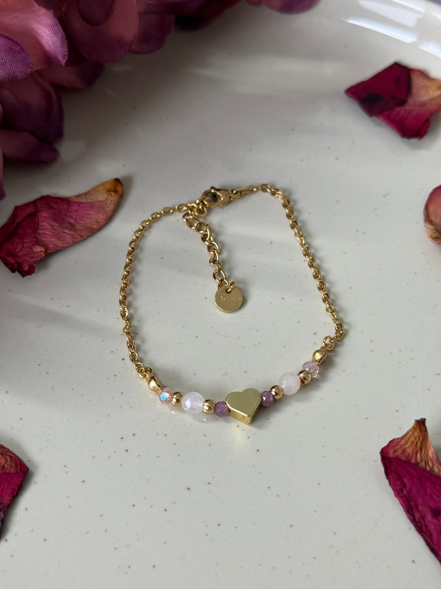 Pulsera Admirada - Cuarzo Rosa