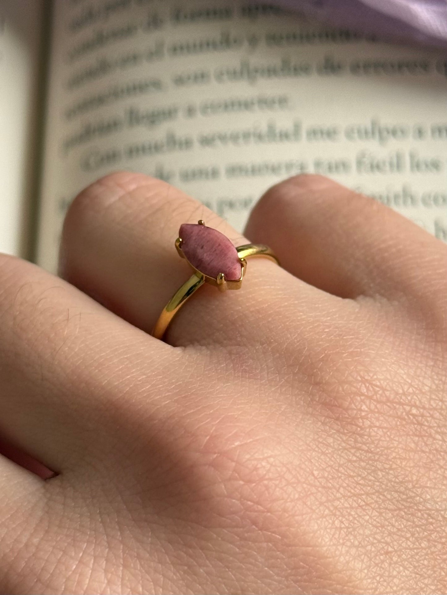 Anillo "Yo sano" - Rodonita