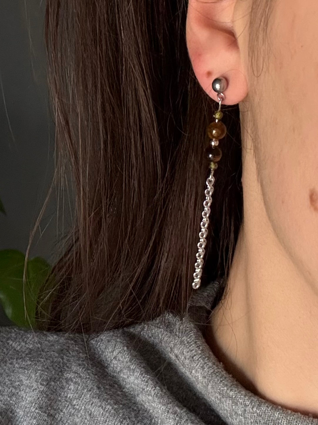 Pendientes Ana - Cuarzo Rosa