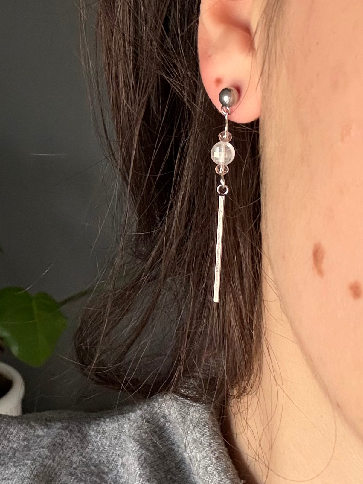 Pendientes Martinenca - Cuarzo Rosa