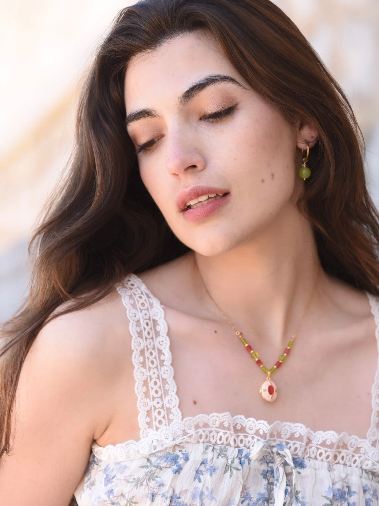 Collar Eloise - Relicario con Peridoto