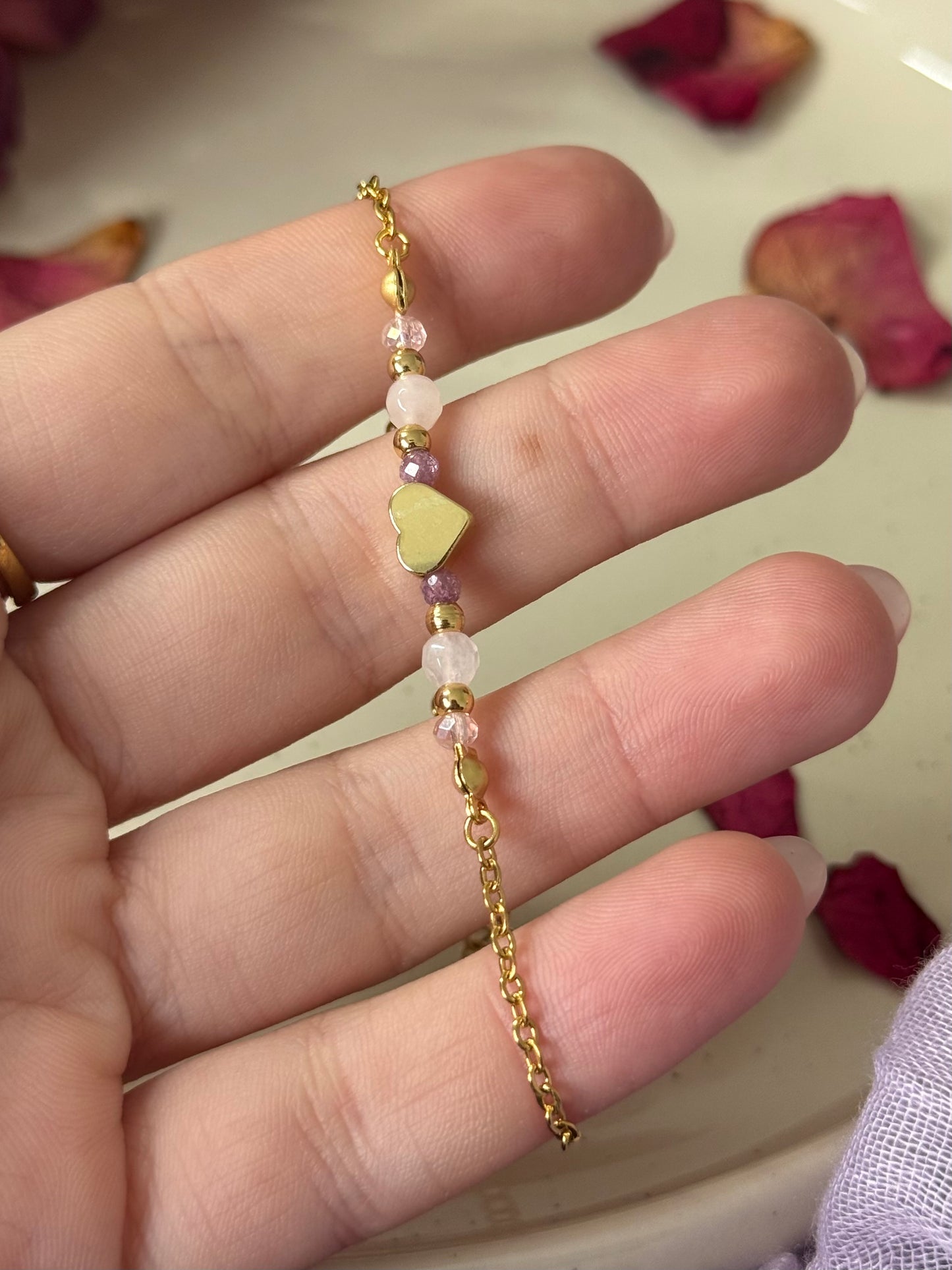 Pulsera Admirada - Cuarzo Rosa