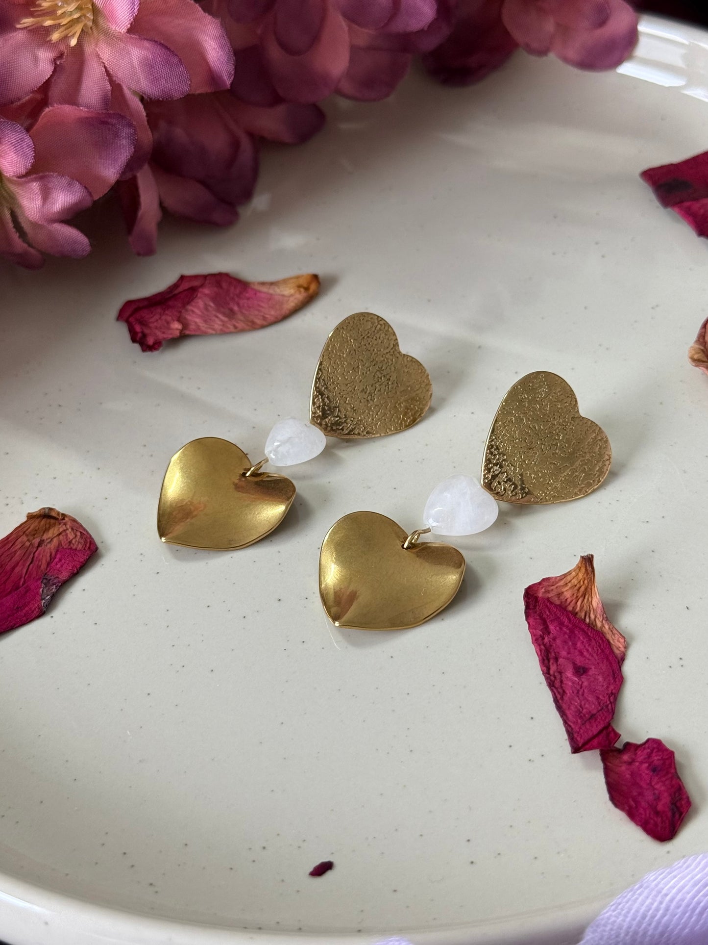 Pendientes Empoderada - Cuarzo Blanco