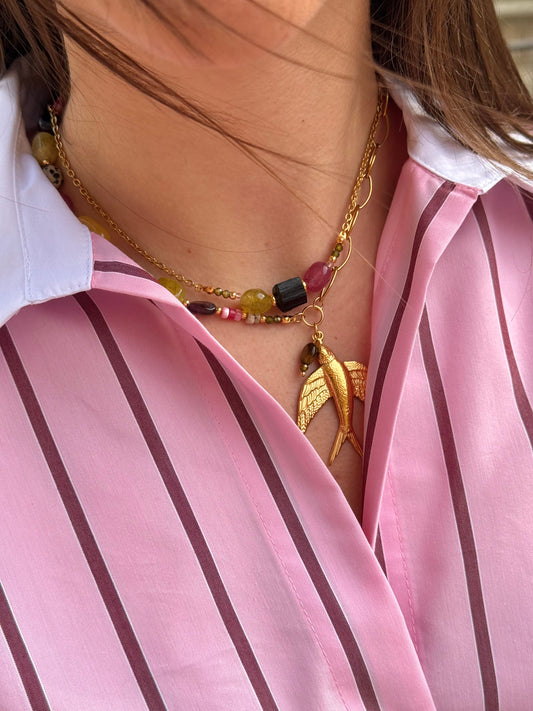 Collar “Me Protejo”- Turmalina Negra