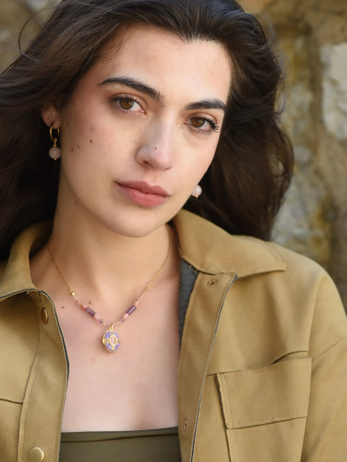 Collar Aura 💜 - Relicario con Amatista