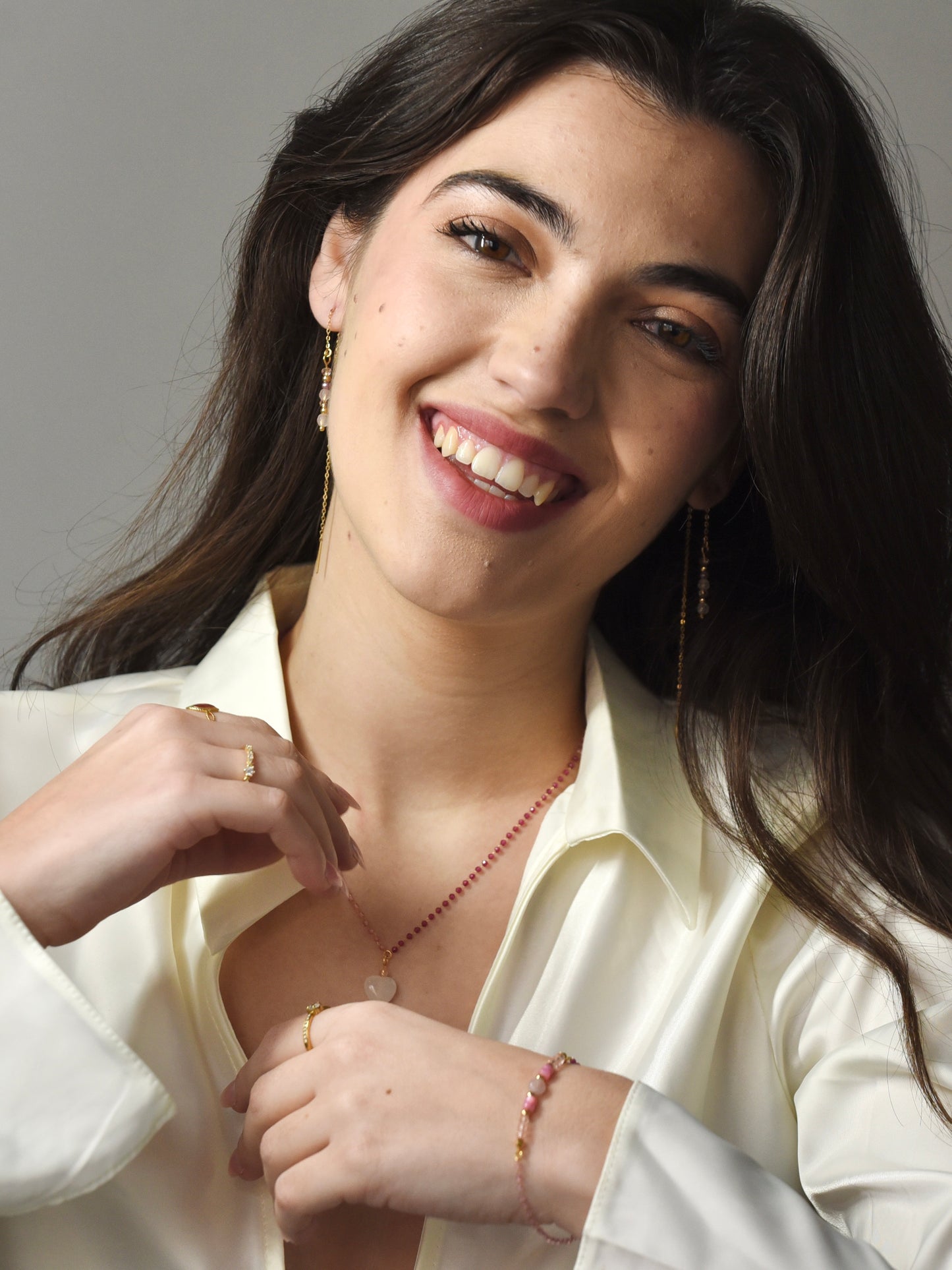 Collar Estimada - Cuarzo Rosa