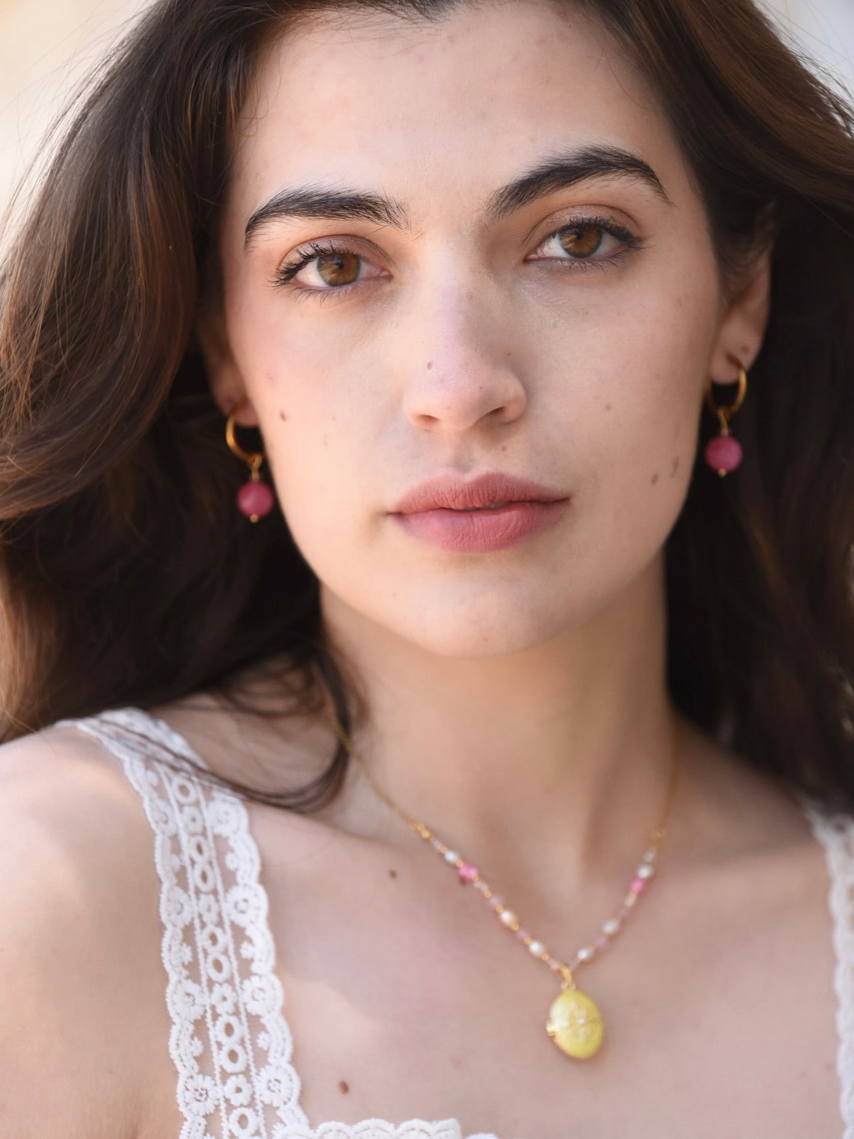 Pack Pendientes Neus — Aros Intercambiables con Minerales