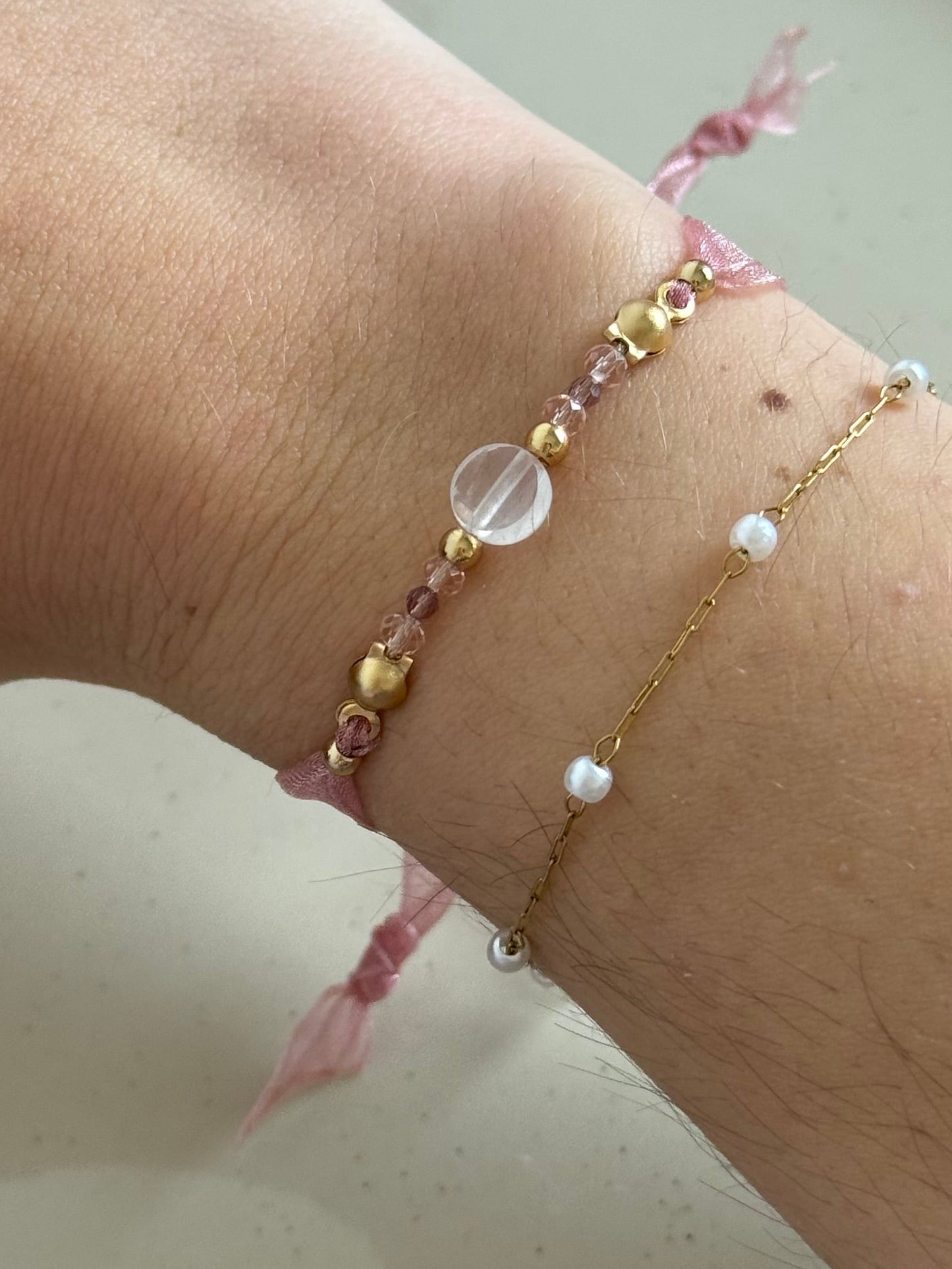 Pulsera Martinenca con Cuarzo Rosa
