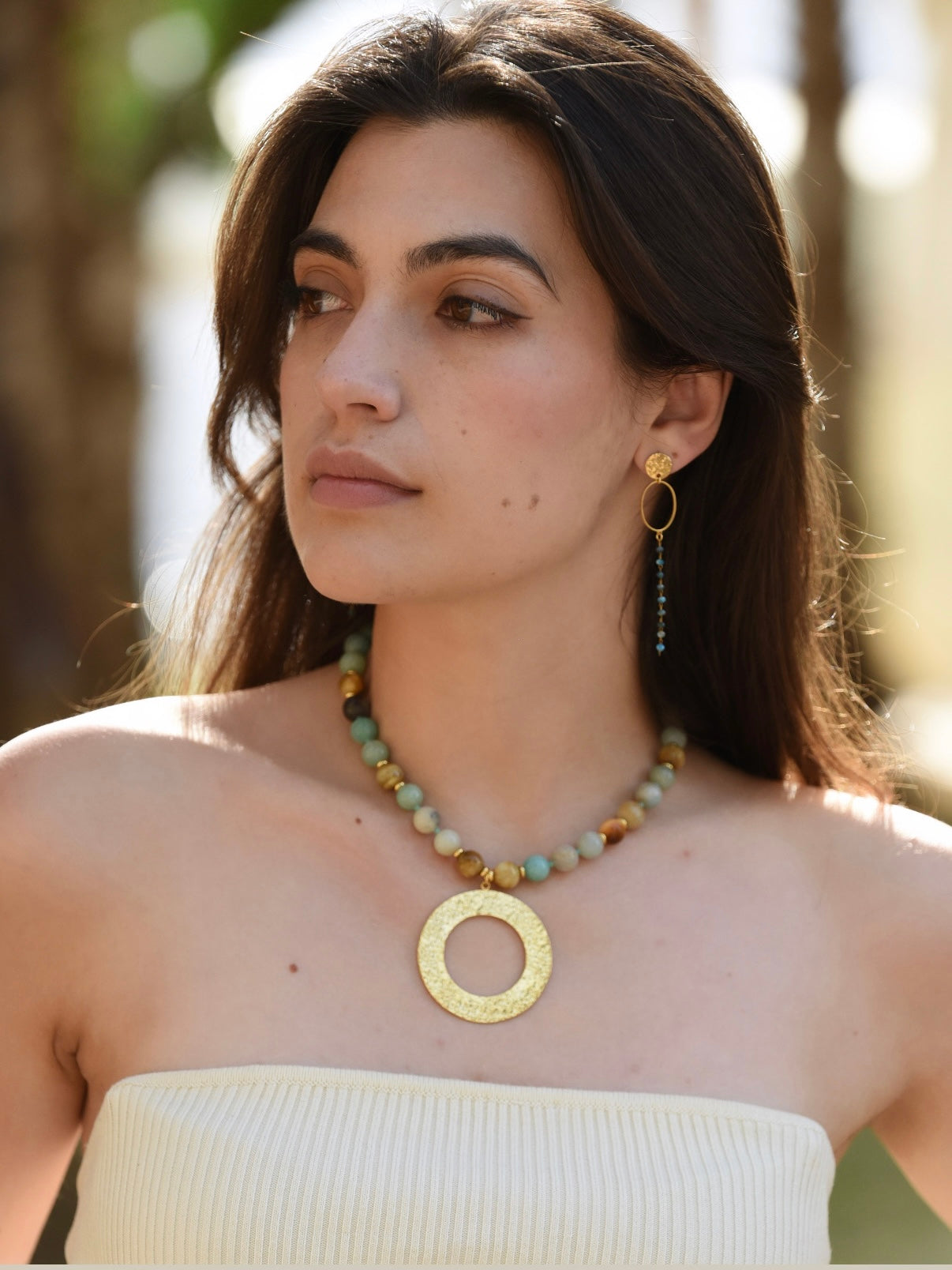 Collar Delta 🏝️ - Amazonita y Ojo de tigre