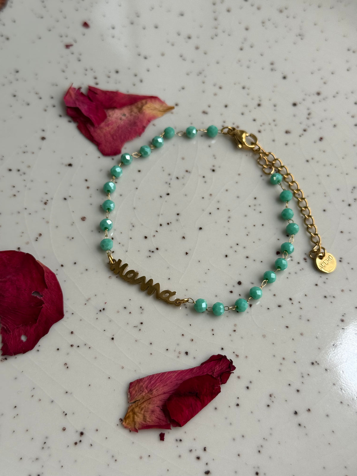 Pulsera Mamá 💖 con cristales