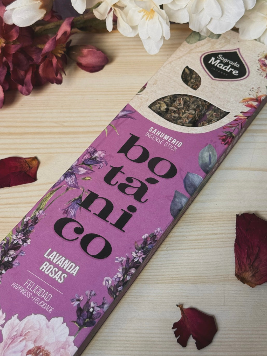 Incienso Botánico Lavanda & Rosas – Sagrada Madre