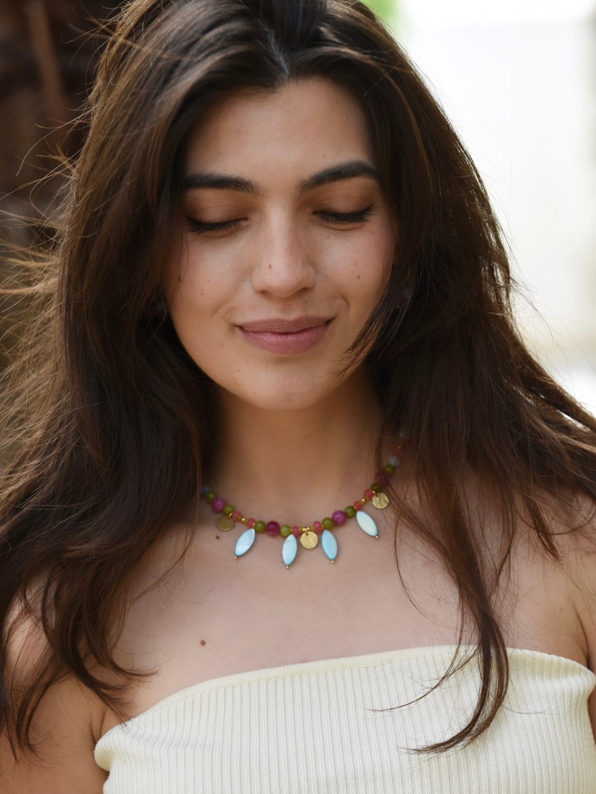 Collar Estanyet 🐠 - Aguamarina y Ágatas