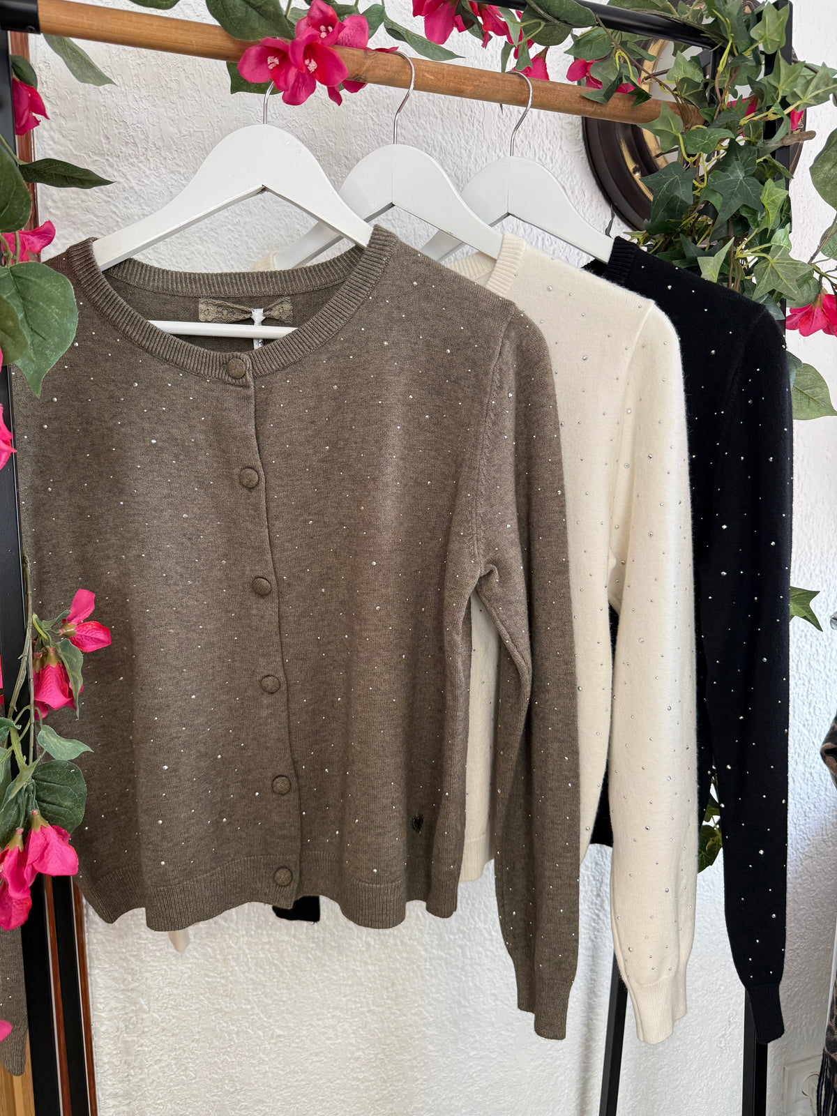 Cardigan Joline 💕 punto &strass - Talla hasta 40