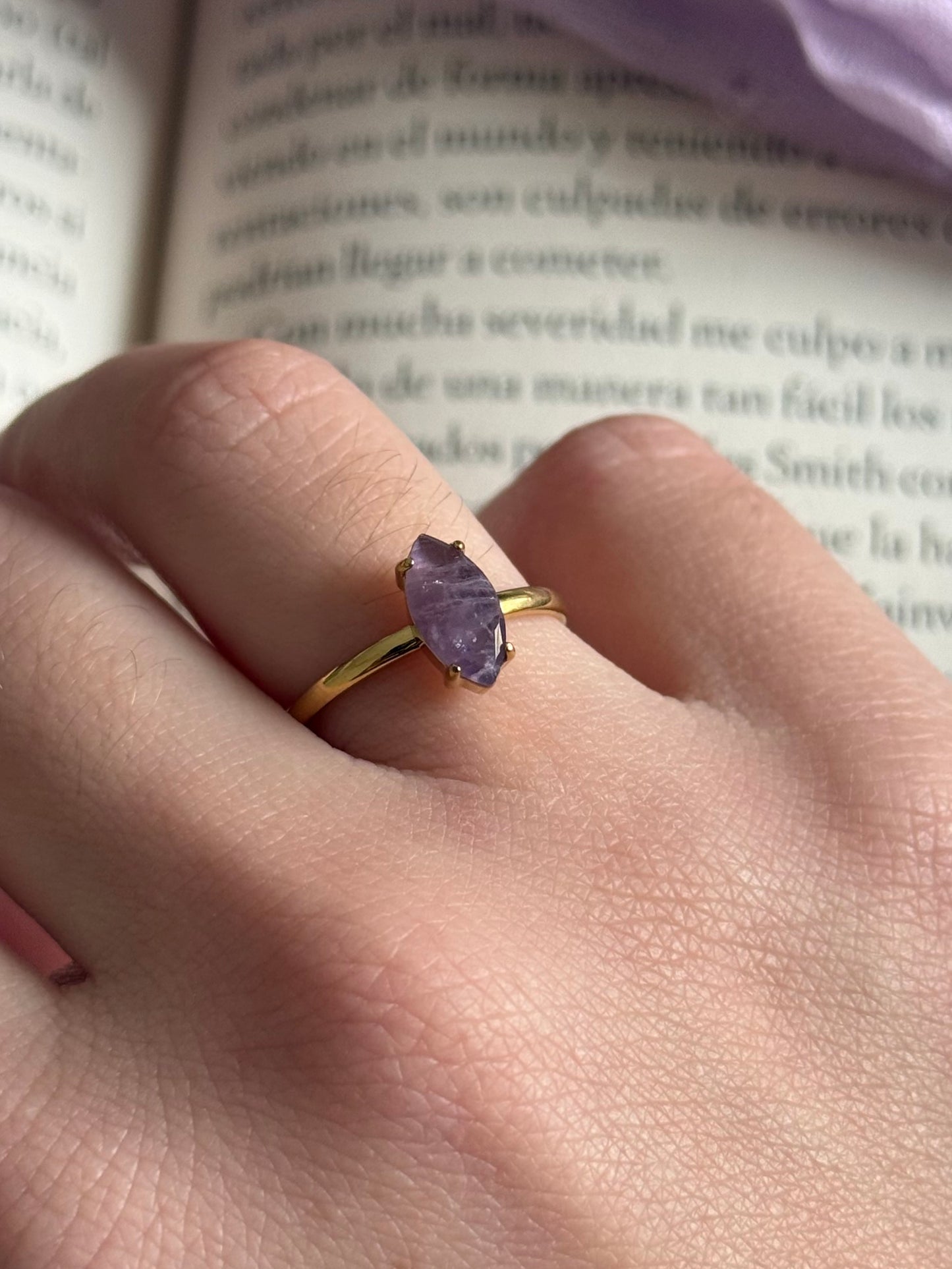 Anillo "Yo confío" - Amatista