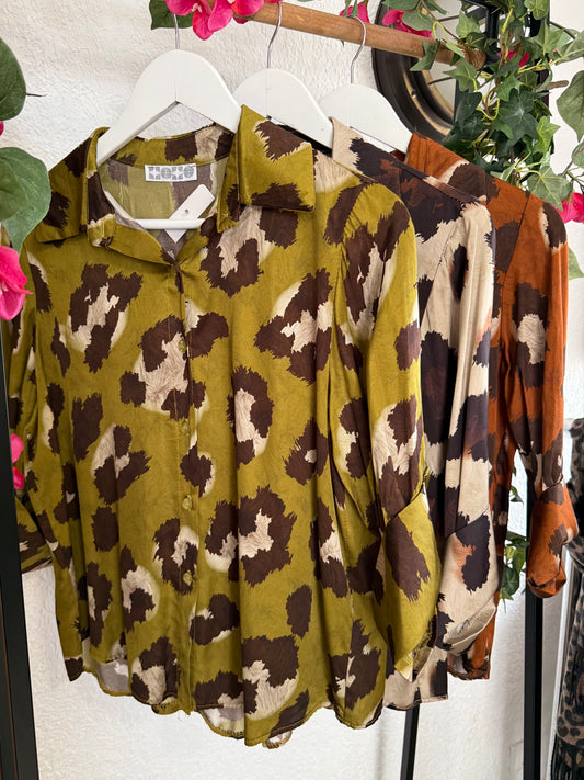 Camisa Cheetah 🐆- Talla hasta 44