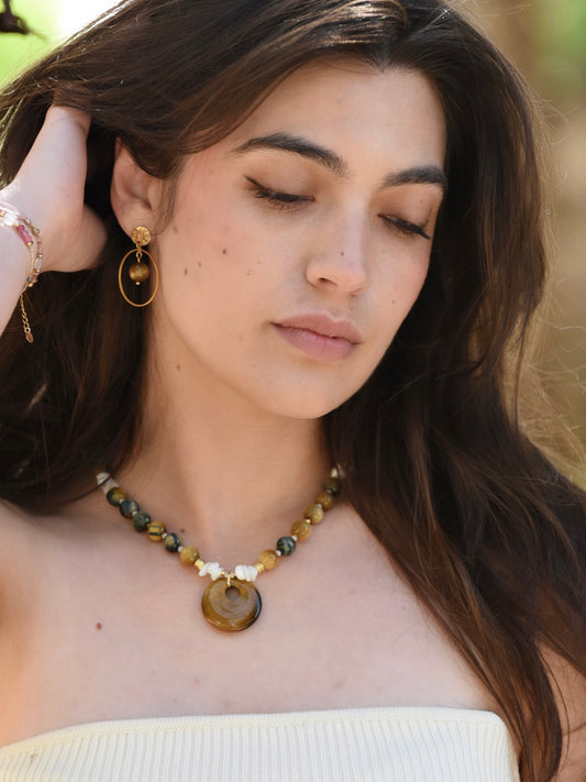 Collar Pier 🐯 - Ojo de tigre