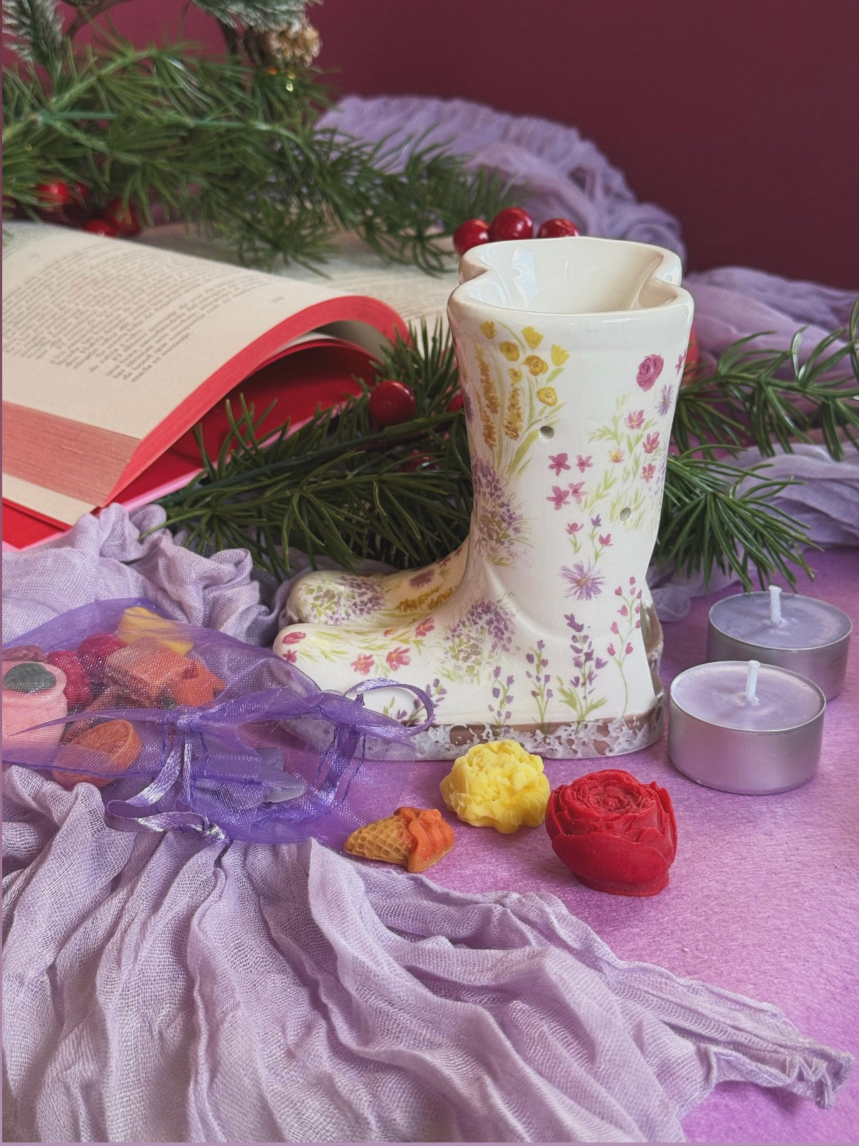 Pack Katiuska - Quemador de Cerámica con Kit de Wax Melts