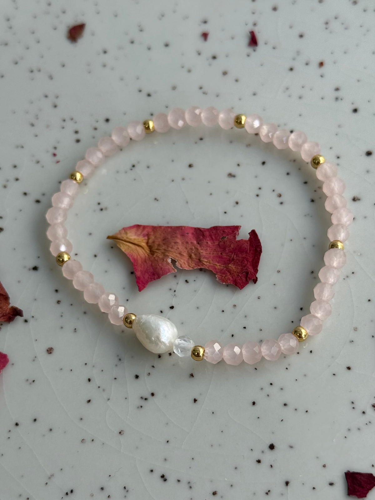 Pulsera Quartz Pearl 🐚 - Cuarzo Blanco & Perla Natural