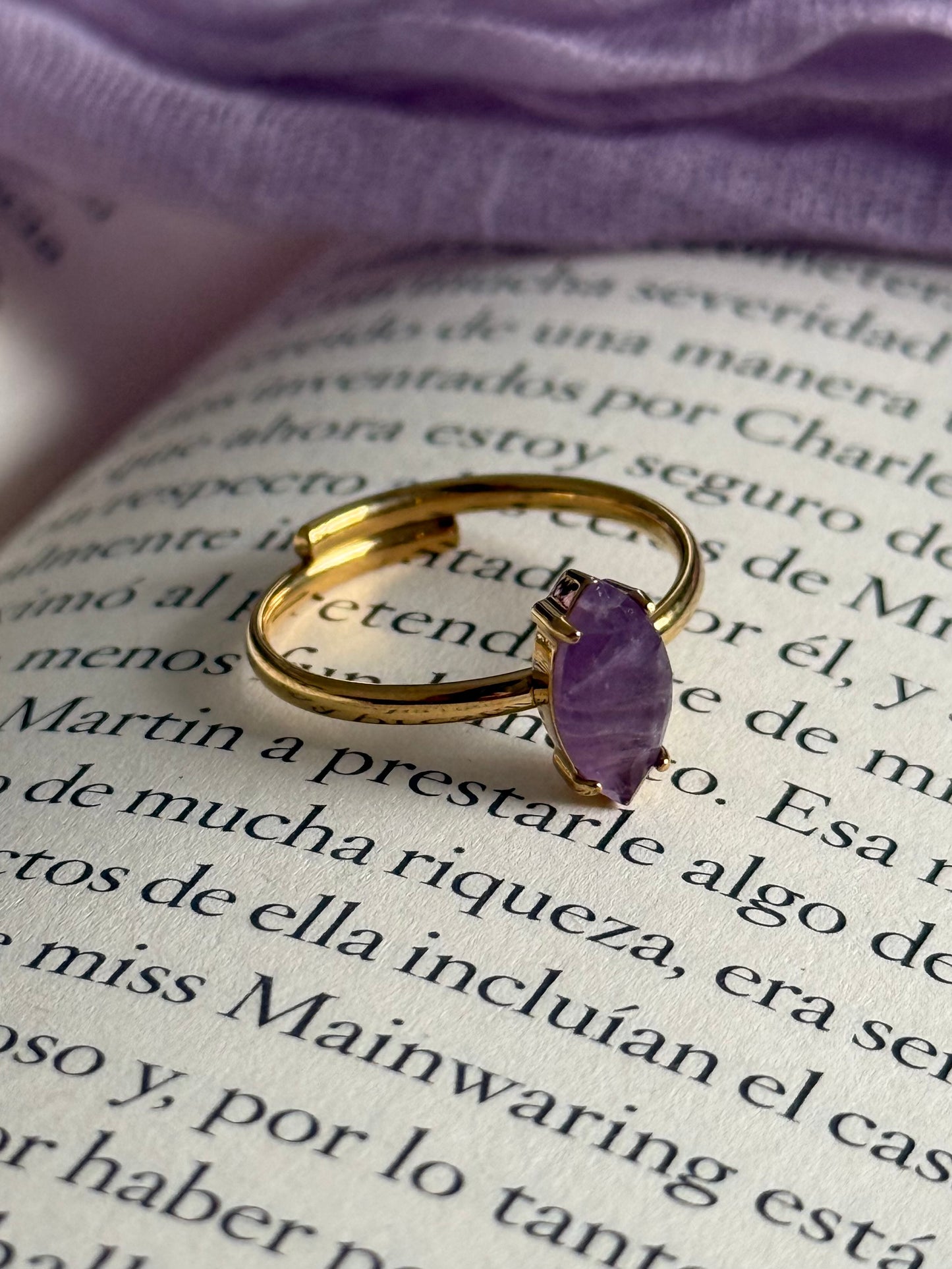Anillo "Yo confío" - Amatista
