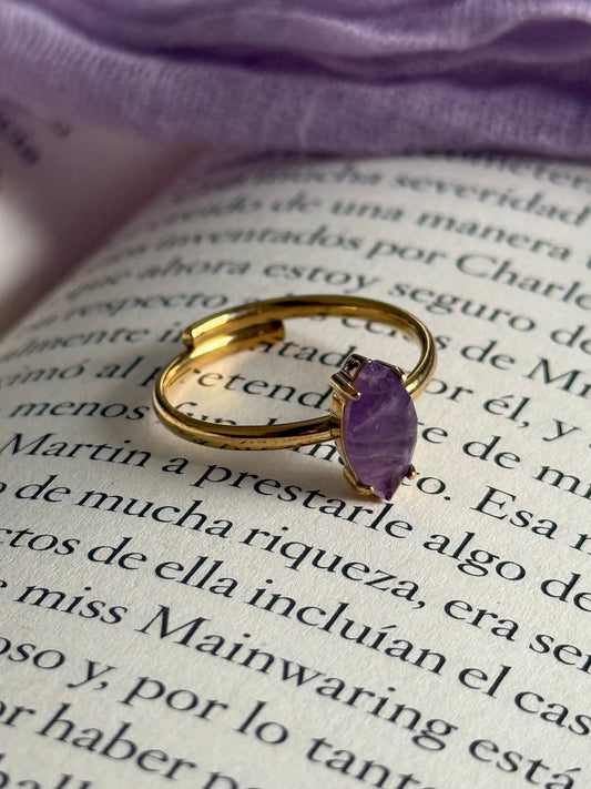 Anillo "Yo confío" - Amatista