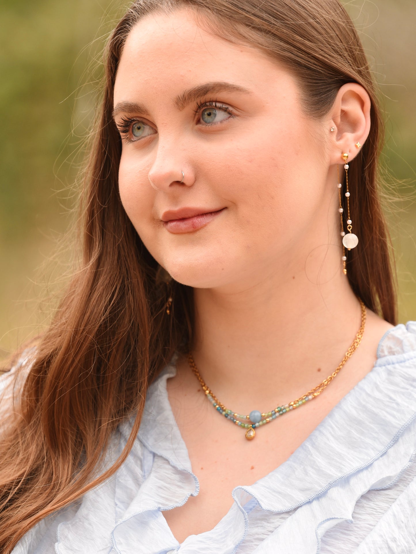 Collar Senia - Aguamarina