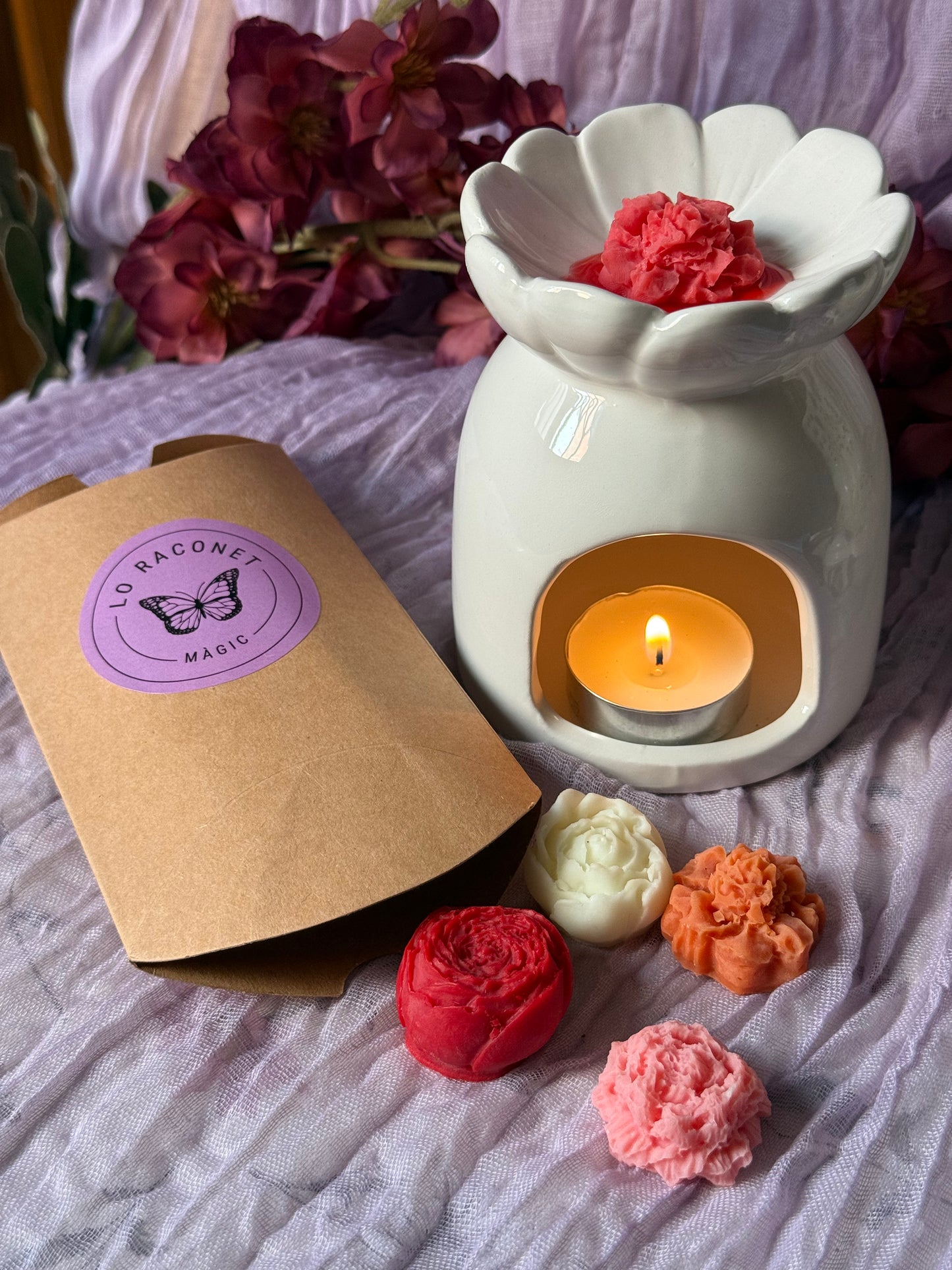 Pack Quemador Alba - Kit de Inicio con Wax Melts y Velas de Té