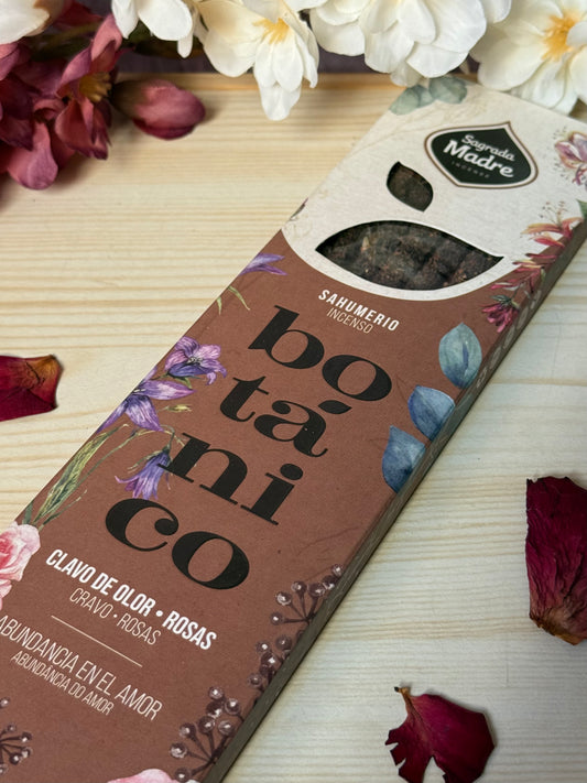 Incienso Botánico Clavo de Olor & Rosas – Sagrada Madre