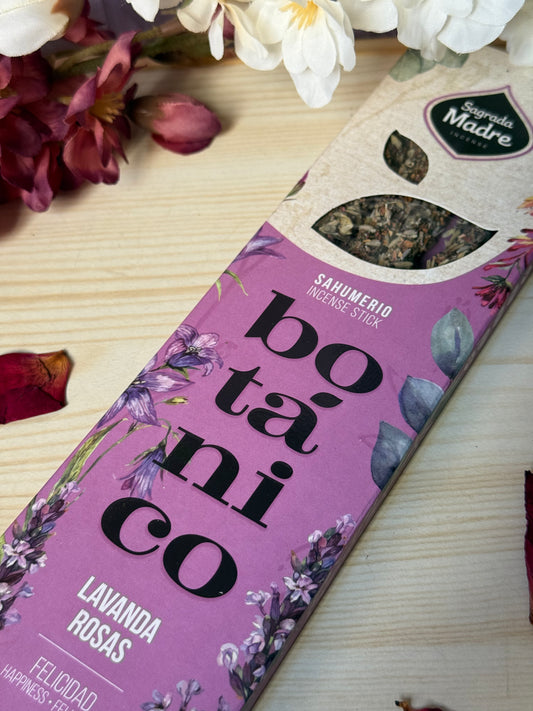 Incienso Botánico Lavanda & Rosas – Sagrada Madre