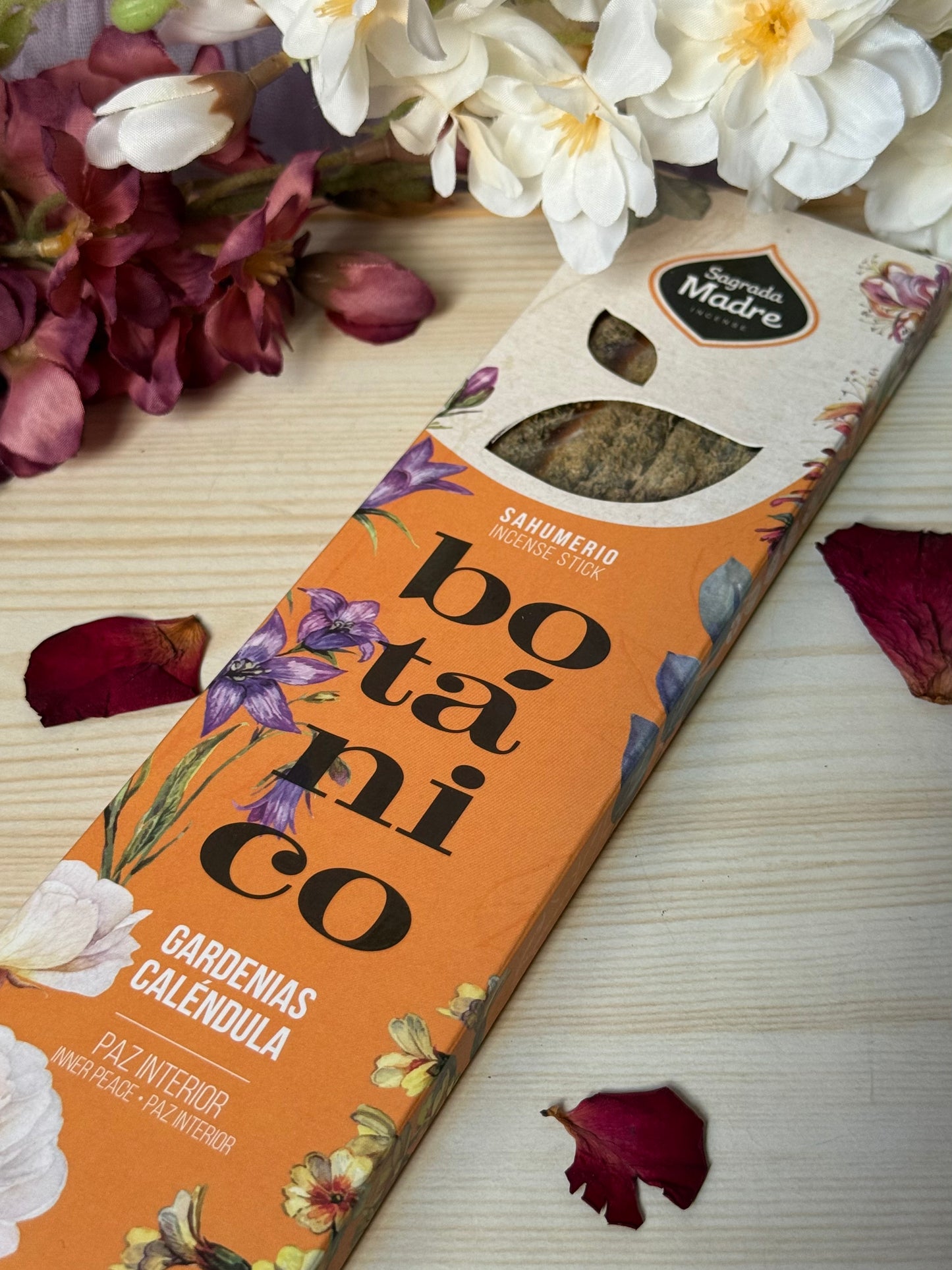 Incienso Botánico Gardenias & Caléndula – Sagrada Madre