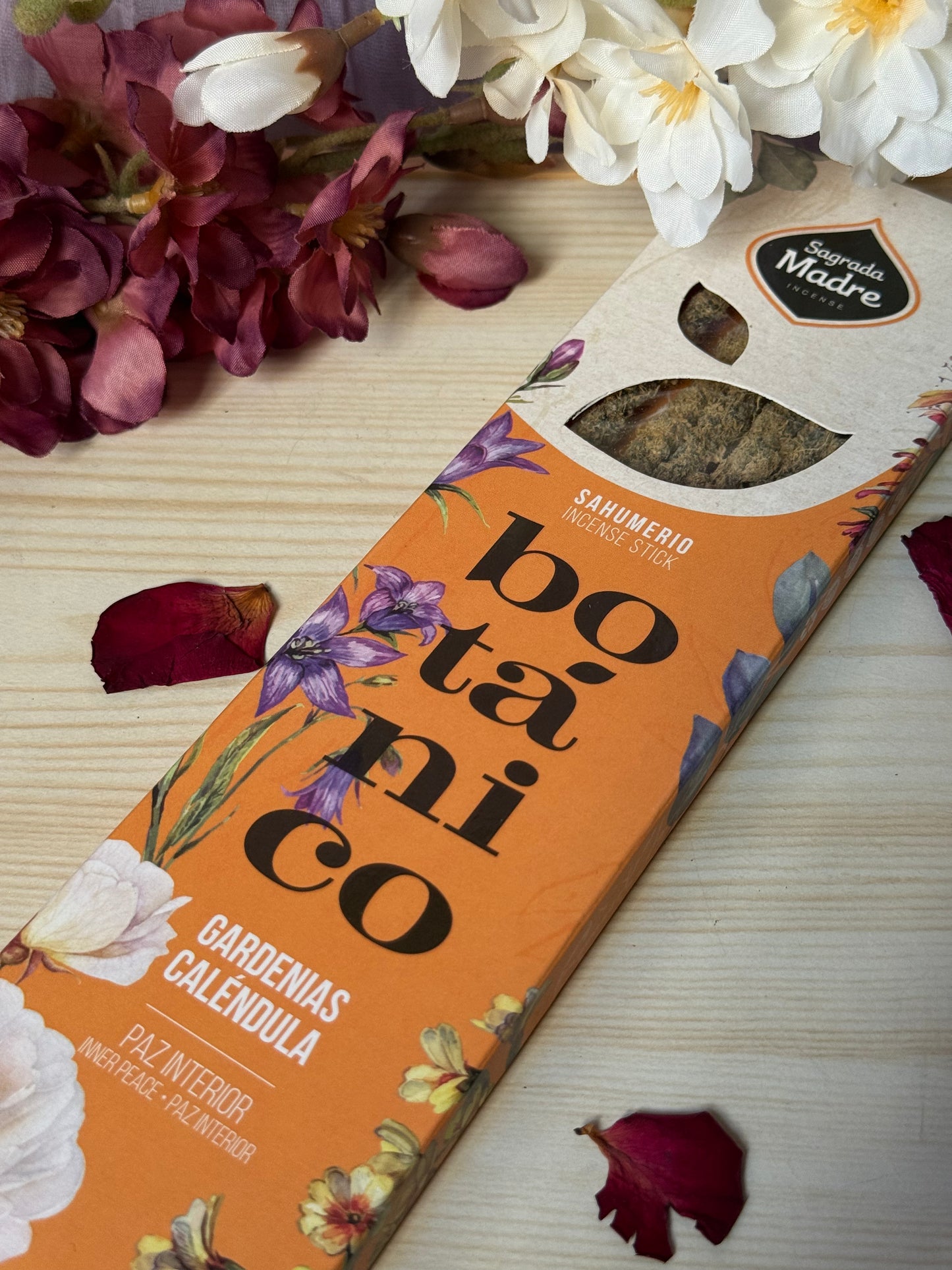 Incienso Botánico Gardenias & Caléndula – Sagrada Madre