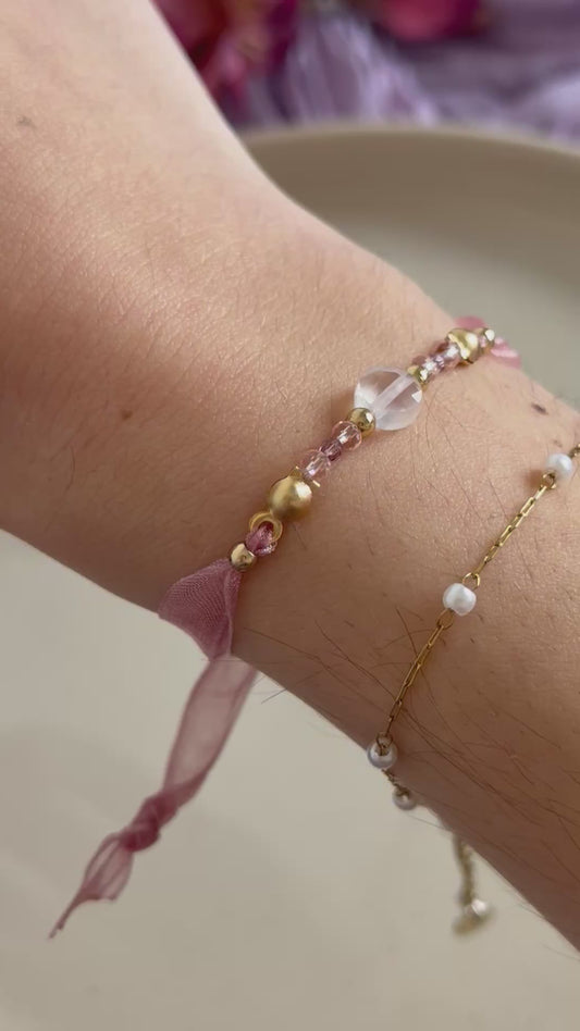Pulsera Martinenca con Cuarzo Rosa