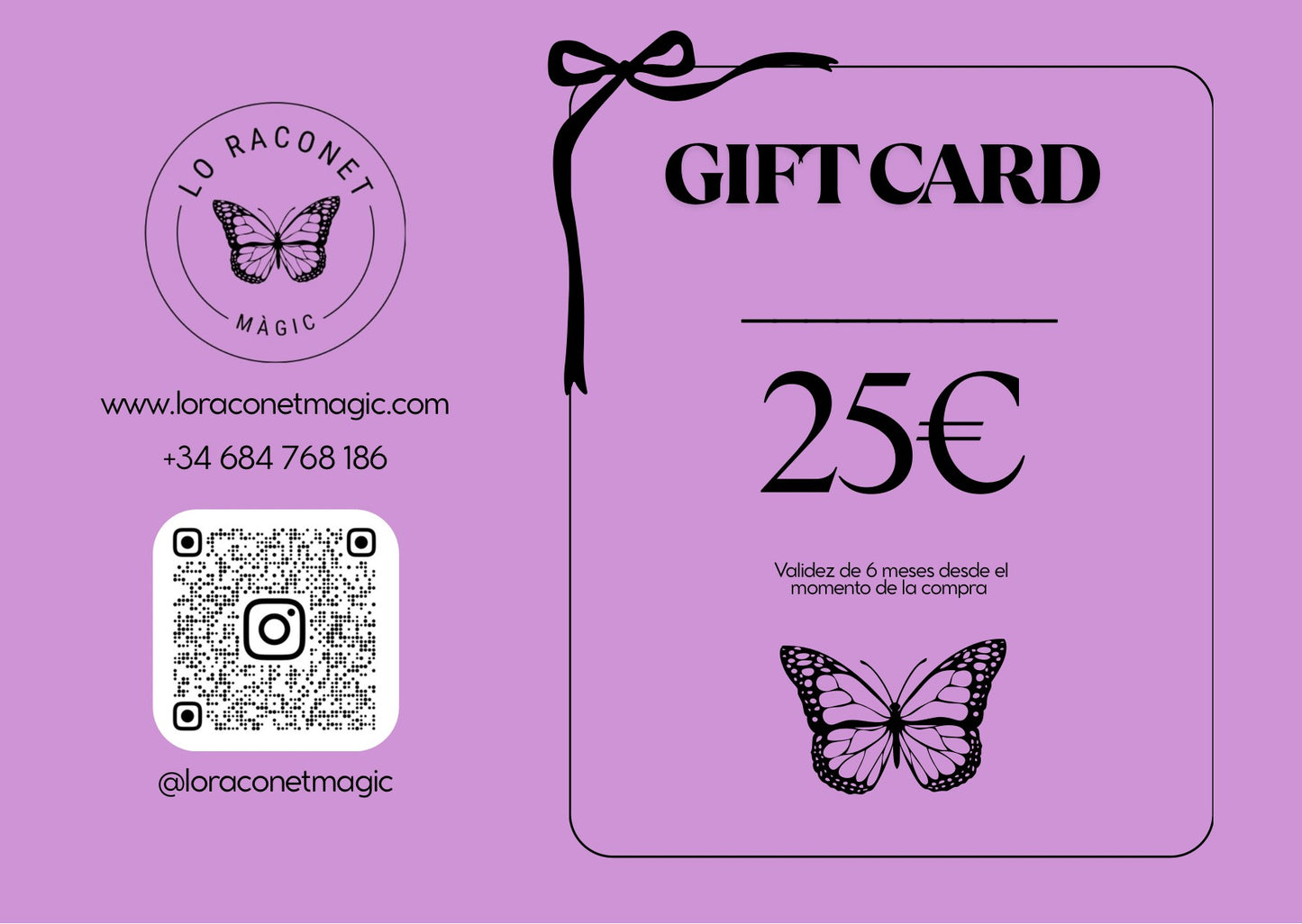 GIFT CARD 25€- Tarjeta regalo